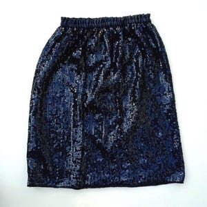 Black Sequin Skirt Vintage NWOT