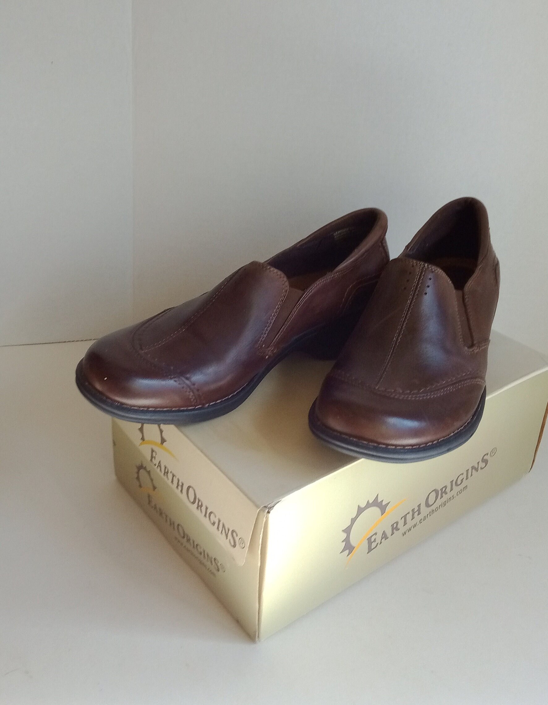 Nos/earth Origins/brown Leather Shoes/new Size 10m/veronica  display picture 2