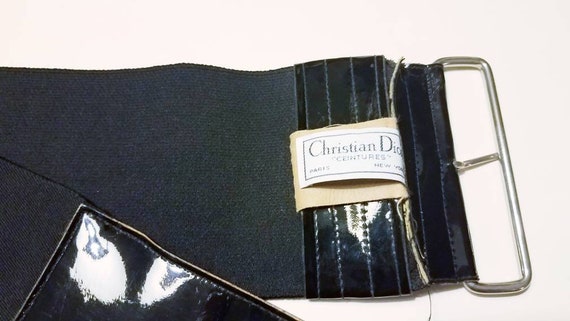 Christian Dior Wide Black Stretch Cinch Belt/Women