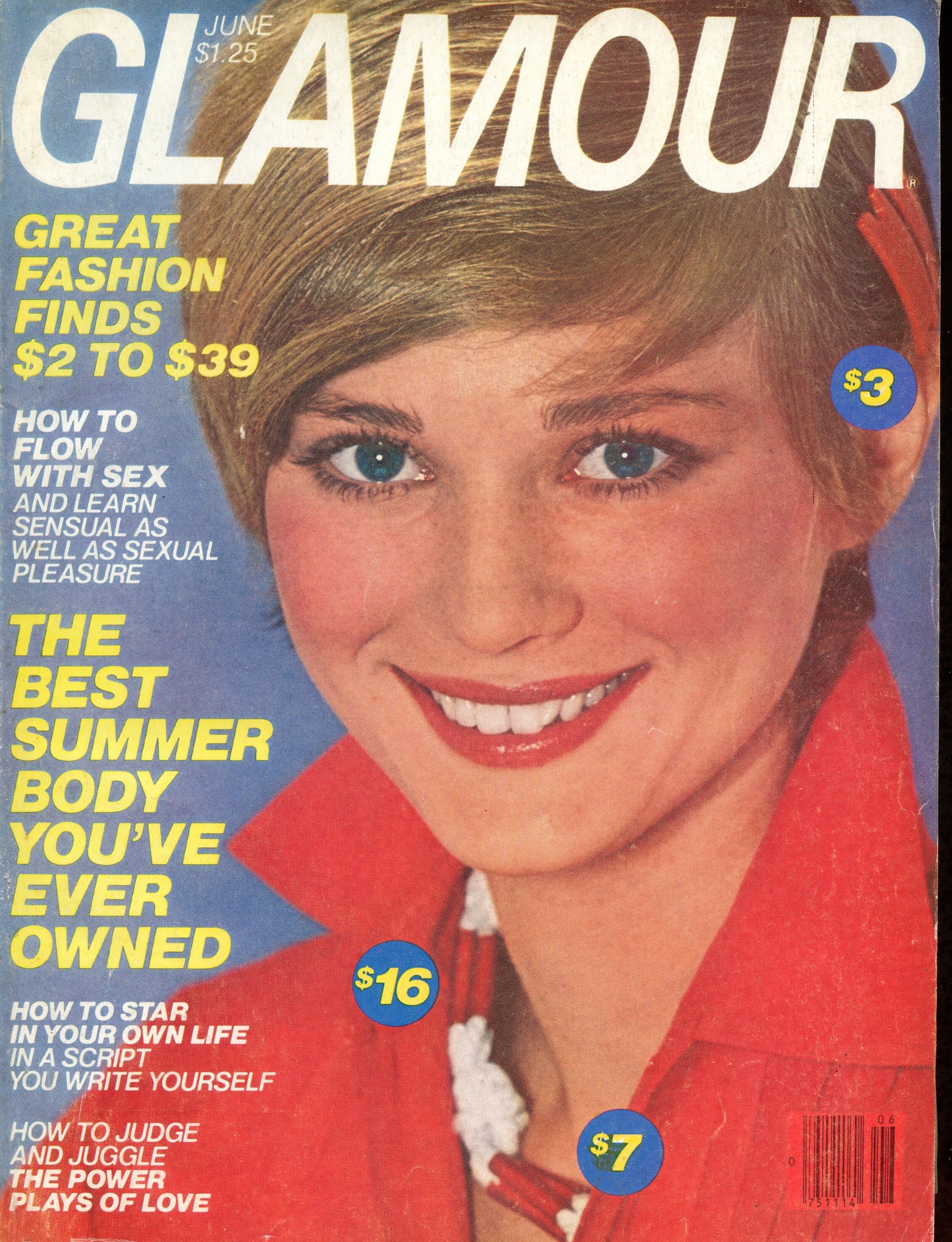 Vintage Glamour Fashion Magazine/june 1978/cover Model Shaun