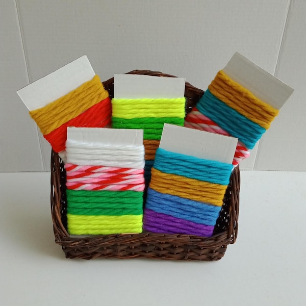Vintage Chunky Acrylic Yarn, Gift & Craft Ties By The Yard