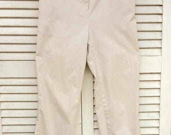 Jones New York Khaki Pants Chinos Trousers/Cotton Straight Leg /Size 10P