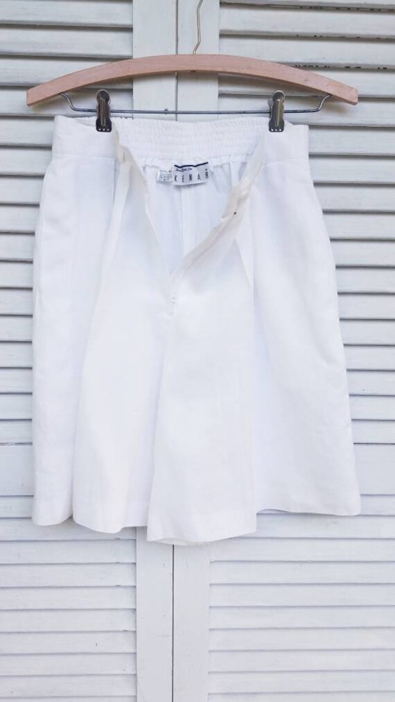 NOS Linen High Waist Pleated Shorts/Ann Tijan for… - image 6