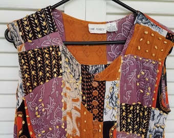 Super Cute Patchwork Romper/Jumpsuit/Playsuit/Size Large/Embellished/One Piece/Jumper/Cruise Wear