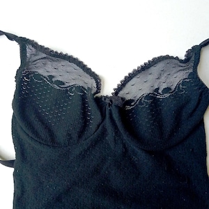 Black Teddy Romantic Bodysuit Vintage Lingerie