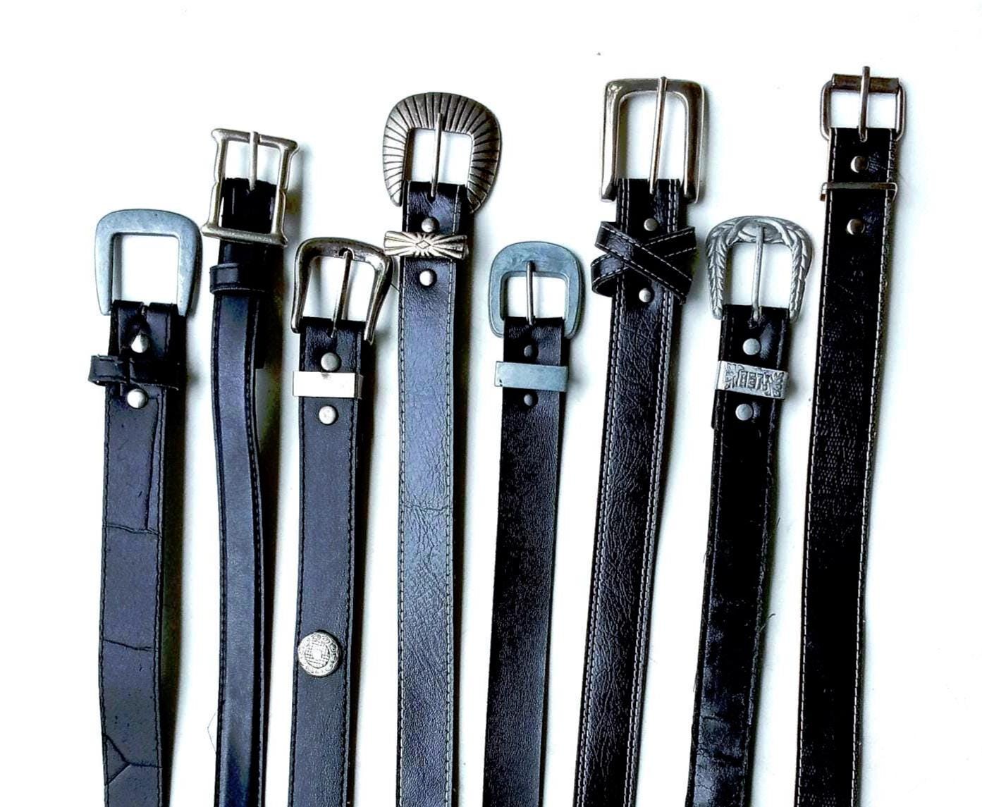 Bundle of Vintage 90’s Women’s Leather Belts Rainbow Braided Corded 90 main image 3
