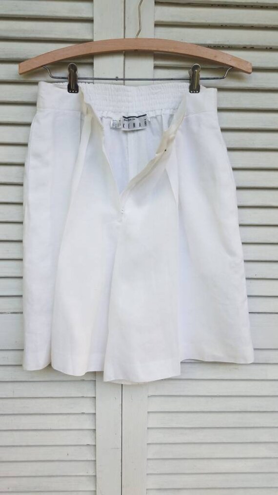 NOS Linen High Waist Pleated Shorts/Ann Tijan for… - image 3