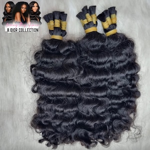 Raw Burmese Curly Bulk Human Hair