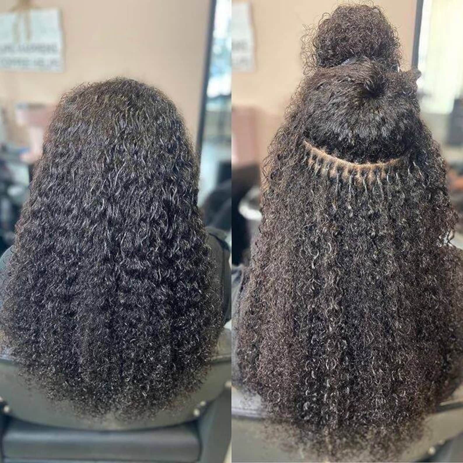 Raw Burmese Kinky Curly Itips Hair Extensions Etsy