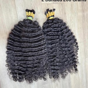 Raw Burmese Kinky Curly Bulk Human Hair