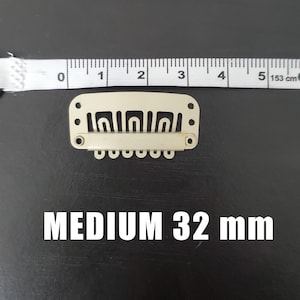 Clips for Clip-in Hair Extensions - Medium - Blonde - 10PCS