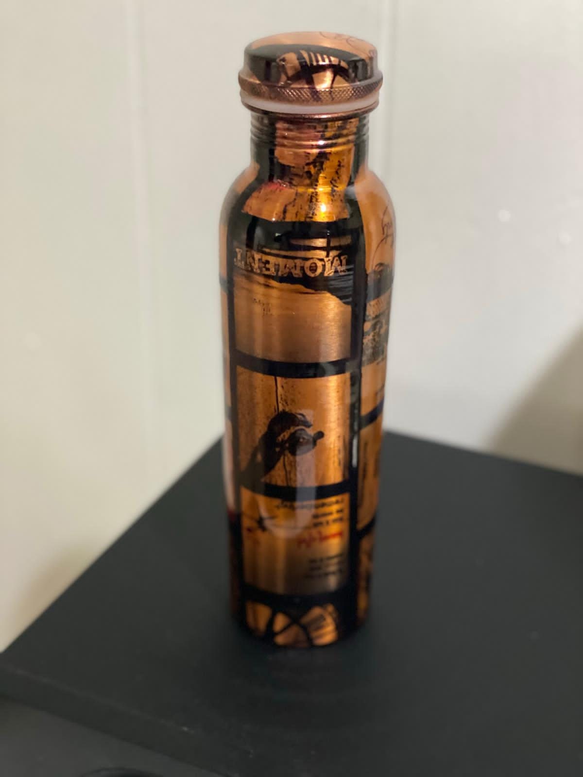 100 Pure Copper Water Bottle Printed/950ml Etsy