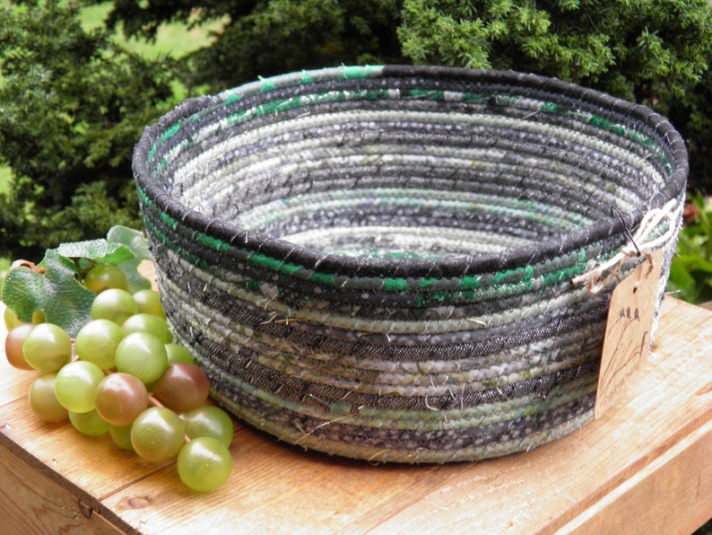 green fabric basket