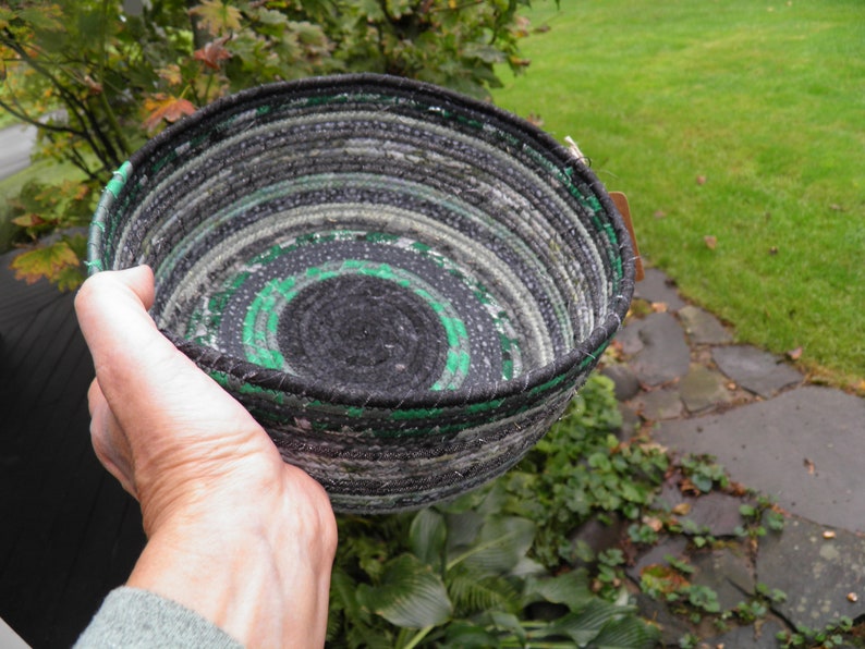 green fabric basket