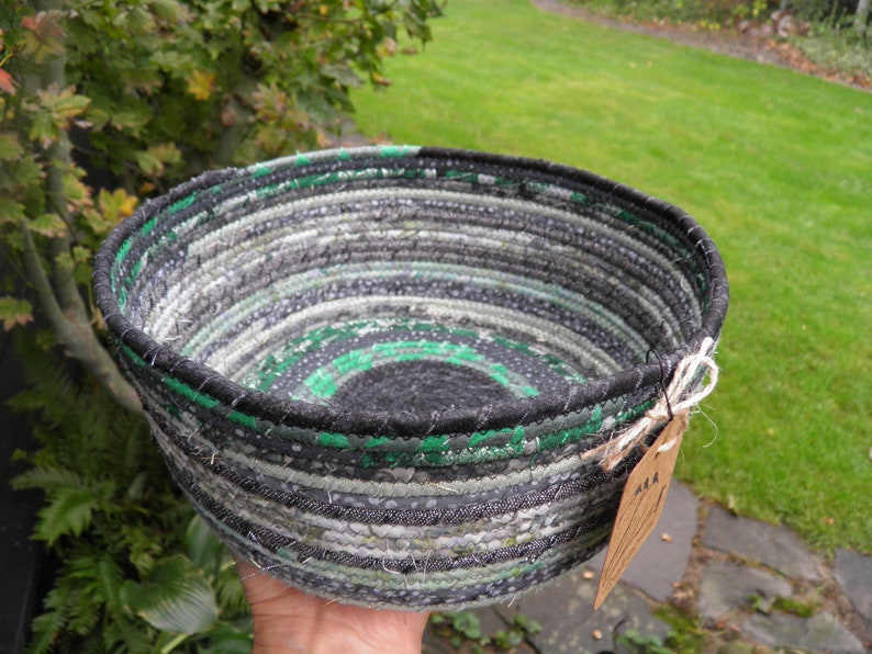 green fabric basket