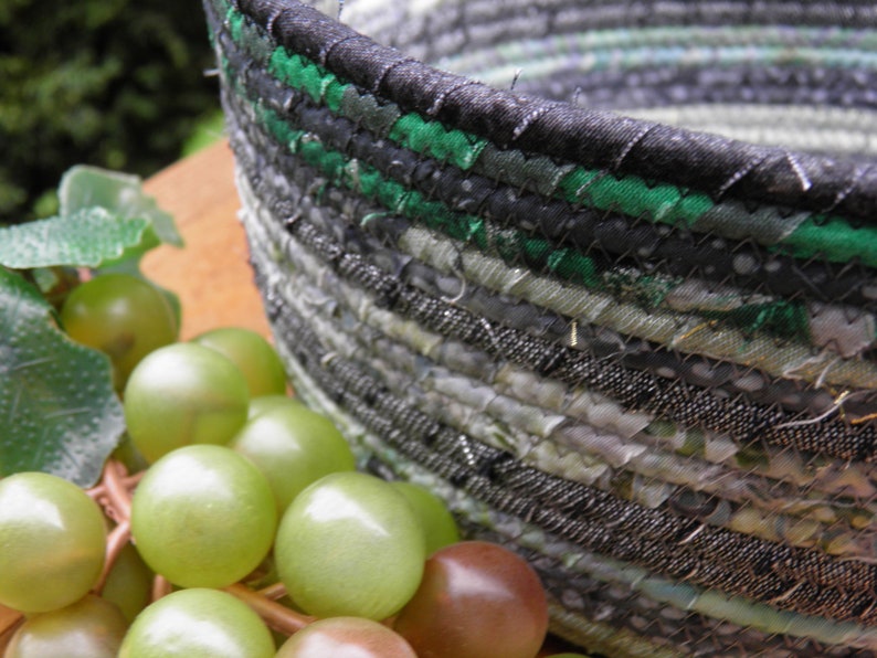 green fabric basket