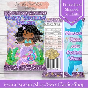 Mermaid Chip Bag - Mermaid Favor Bag - Mermaid Party - Mermaid Birthday - Mermaid Decor - Mermaid Favors - Mermaid Invite - Mermaid Juice