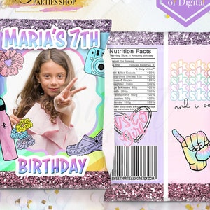 VSCO Chip Bag - VSCO Girl - VSCO Favor Bag - Vsco Birthday Party - Vsco Invite - Chip Bags - Sksksk - And I oop - Save The Turtles - Vsco
