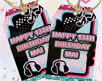 Music Dance Party Thank You Tag - Dance Party - Music Birthday Party - Thank You Tags - Dance Thank You Favors - Favor Bag Tags - Printable