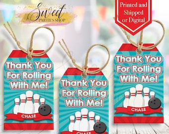 Bowling Thank You Tag - Bowling Gift Tag - Bowling Favor Tag- Bowling Party - Bowling Birthday Party - Bowling Party Invitation - Gift Tag