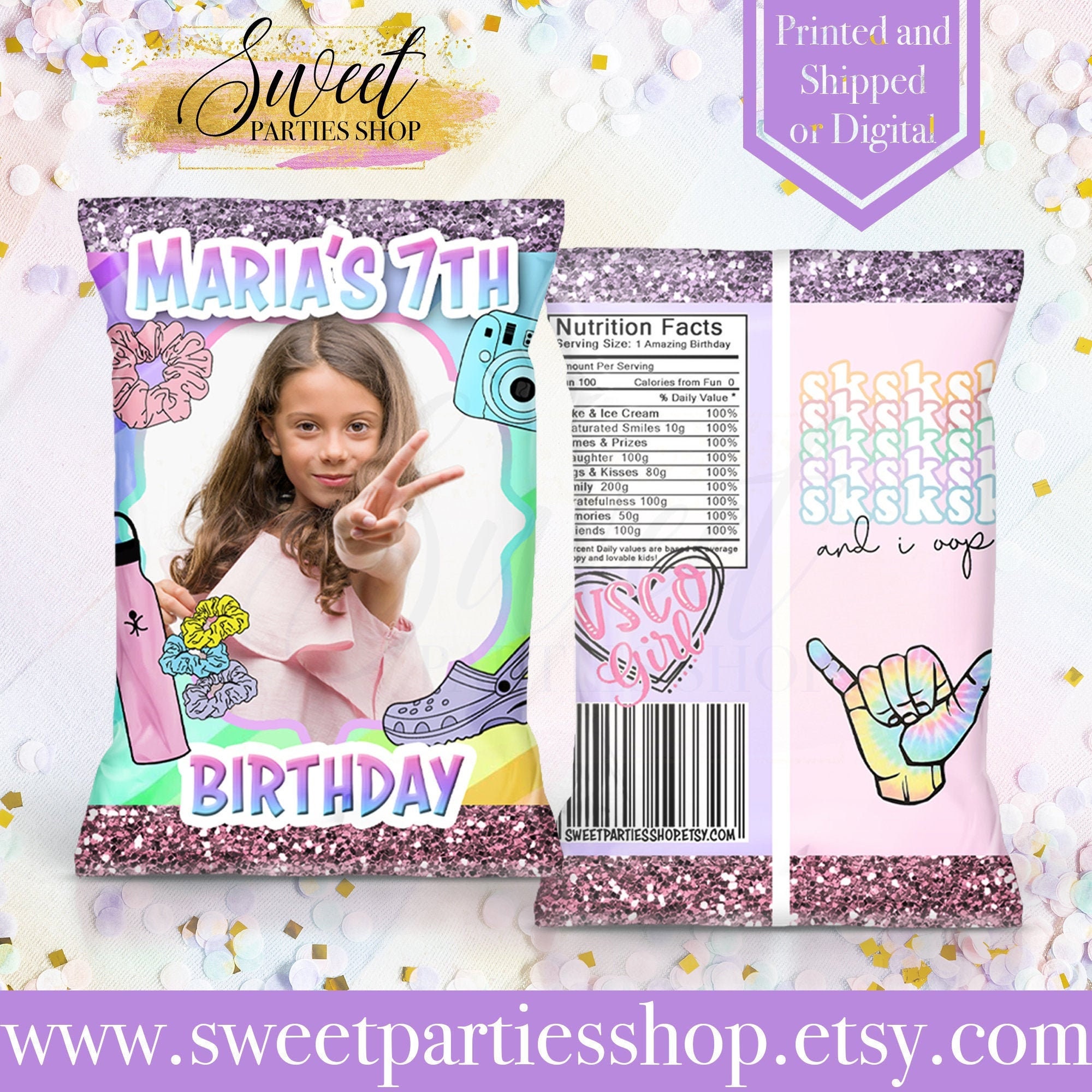 VSCO Chip Bag VSCO Girl VSCO Favor Bag Vsco Birthday Etsy
