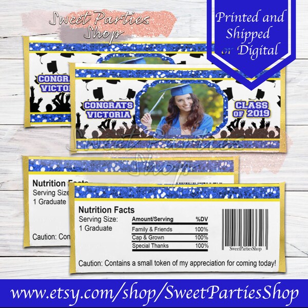 Graduation Candy Bar - Hershey Bar - Graduation Favors - Graduation Hershey Bar - Custom Candy Bar - Graduation Gift - Class of 2020