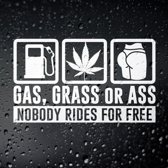 No Free Rides GasGras oder Ass Aufkleber Auto Drift JDM Lustige