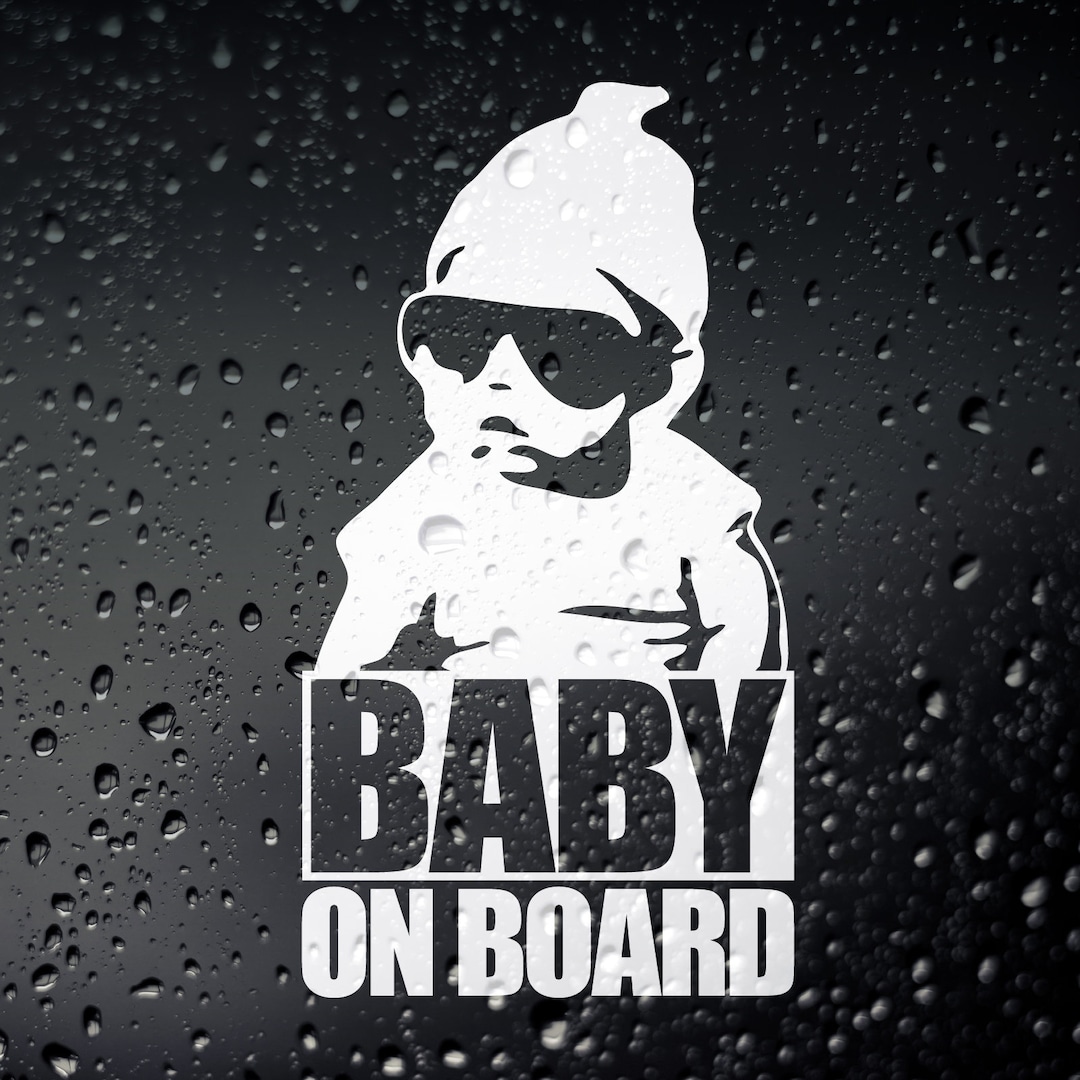 Baby In Car Sticker For Cars Funny "Hangover Baby" Car Decal Sticker - "Little Hoon On Board" Glossy Vinyl Bumper Sticker Childrens Wall Sticker - Foto 10