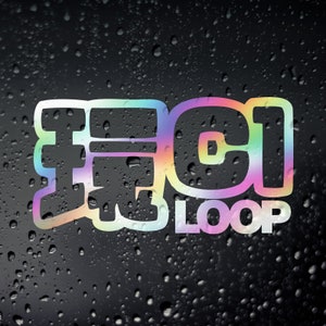 C1 Loop JDM Chrome Oil Slick Car Sticker - Drift Japanese Tuner Tengoku Street Racing Tokyo