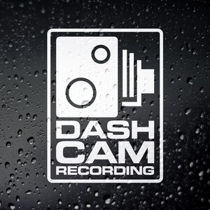 Dash Cam Recording Funny Car Sticker - Decal Bumper Window Video CCTV HD Camera