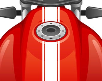 バイクタンクストライプステッカー |レーシングストライプビニール