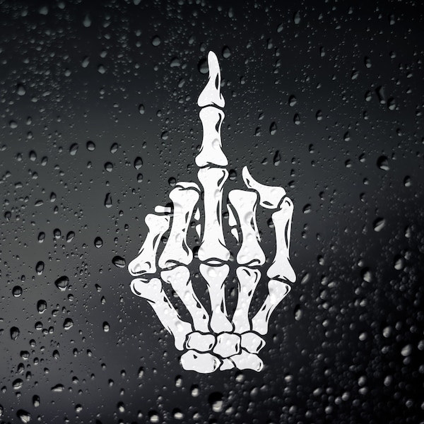 Red Middle Finger Sticker Etsy UK