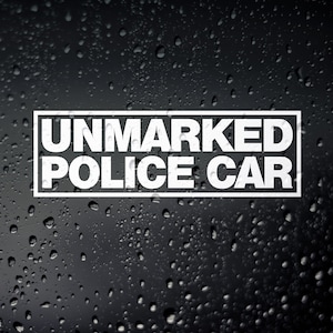 Unmarked Police Car Funny Car Sticker, JDM Drift DUB Window Bumper Biker Decal