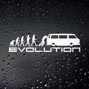 Evolution Of T25 Campervan Funny Sticker - T3 Bumper Window Decal
