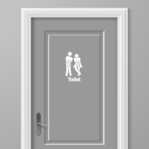 Funny Toilet Door Sign Sticker Vinyl Decal Restroom Bathroom - Etsy Funny Toilet Door Sign Sticker Vinyl Decal Restroom Bathroom - Etsy