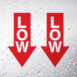 Low Arrows JDM Car Sticker x 2 - Lowered Car Euro DUB Drift Tuner TOW Motorsport Stance
