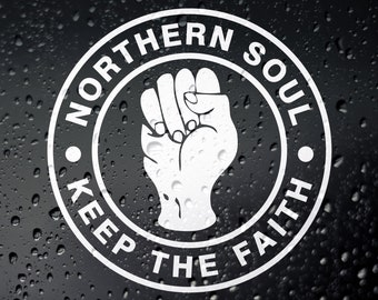 Norther Soul Keep The Faith Scooter Sticker - MOD Motown DJ Car Campervan Bumper Window