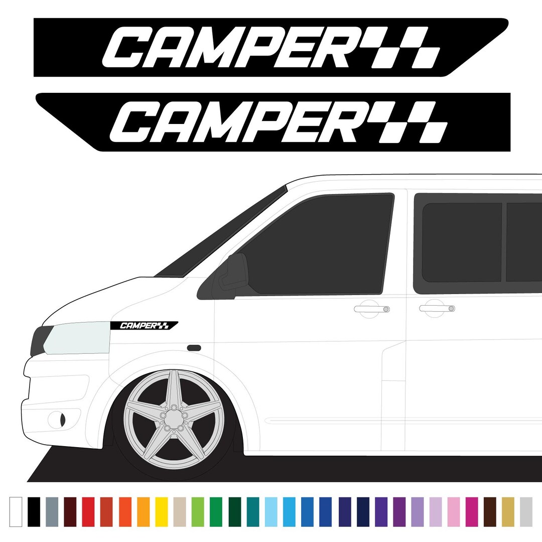 Wing Van Sticker Campervan Stickers X 2: Camper Flag Wing Graphics Vinyl Decals - Etsy