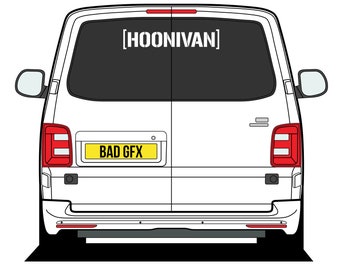 Large Hoonivan Campervan Sticker - Motorhome Caravan Van Truck Window Bumper Vinyl Decal