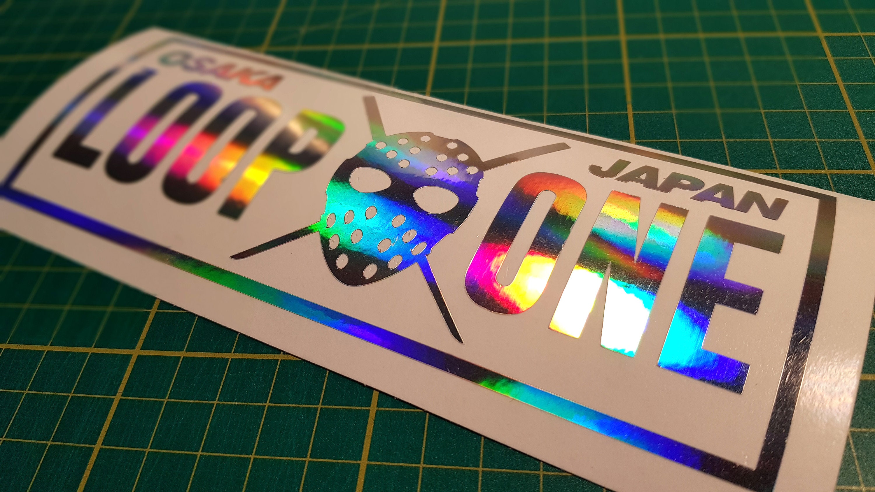 Loop One Kanjo Oil Slick Chrome Car JDM Sticker - Osaka