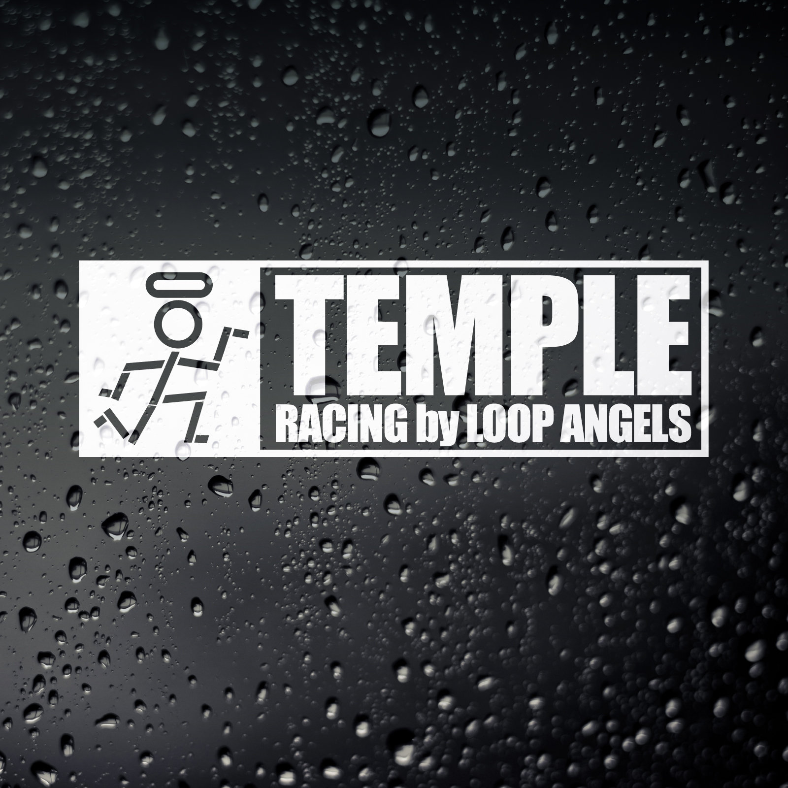 Temple Racing Loop Angels JDM Car Sticker - Japanese Kanji