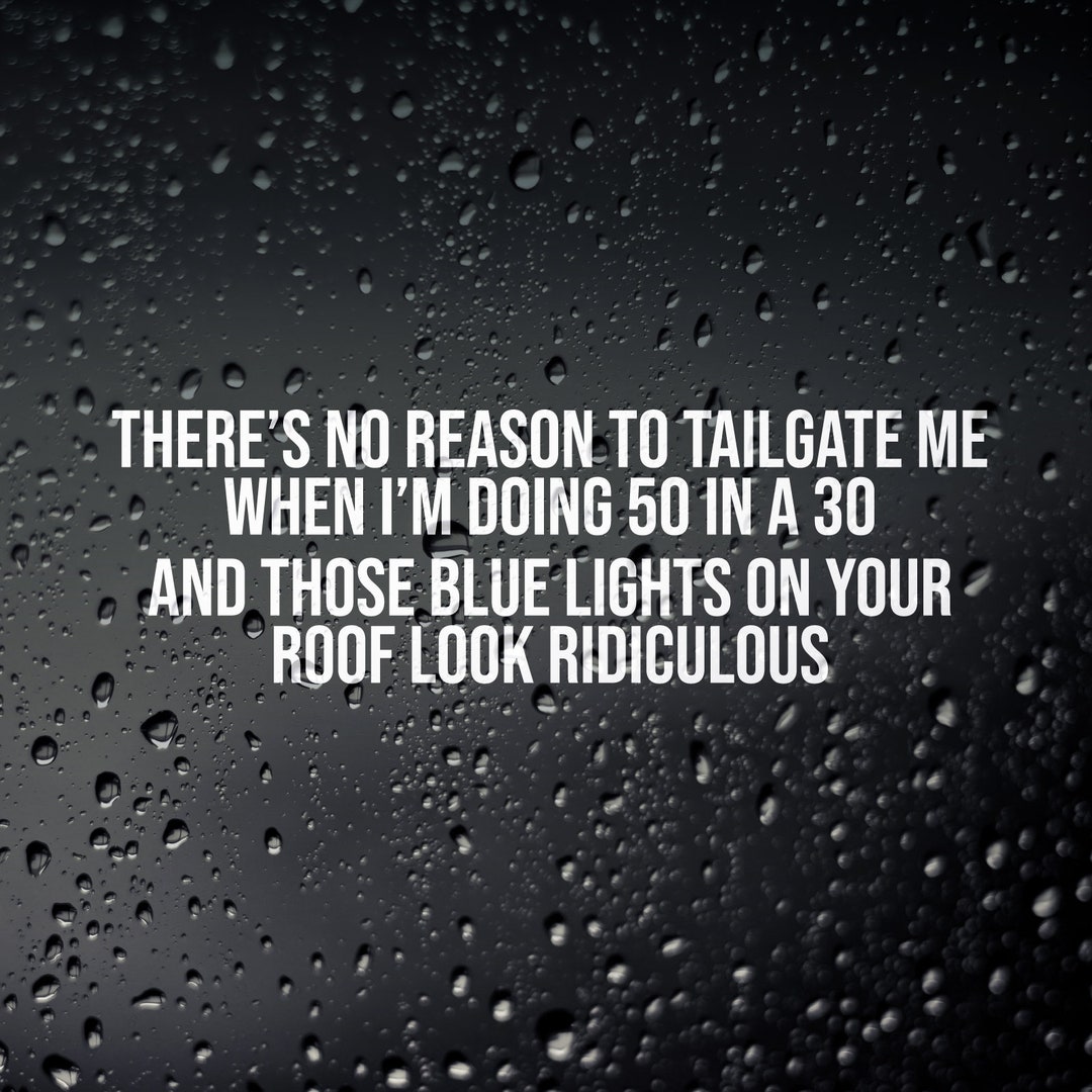 There's No Reason to Tailgate Me Funny Car Sticker Etsy
