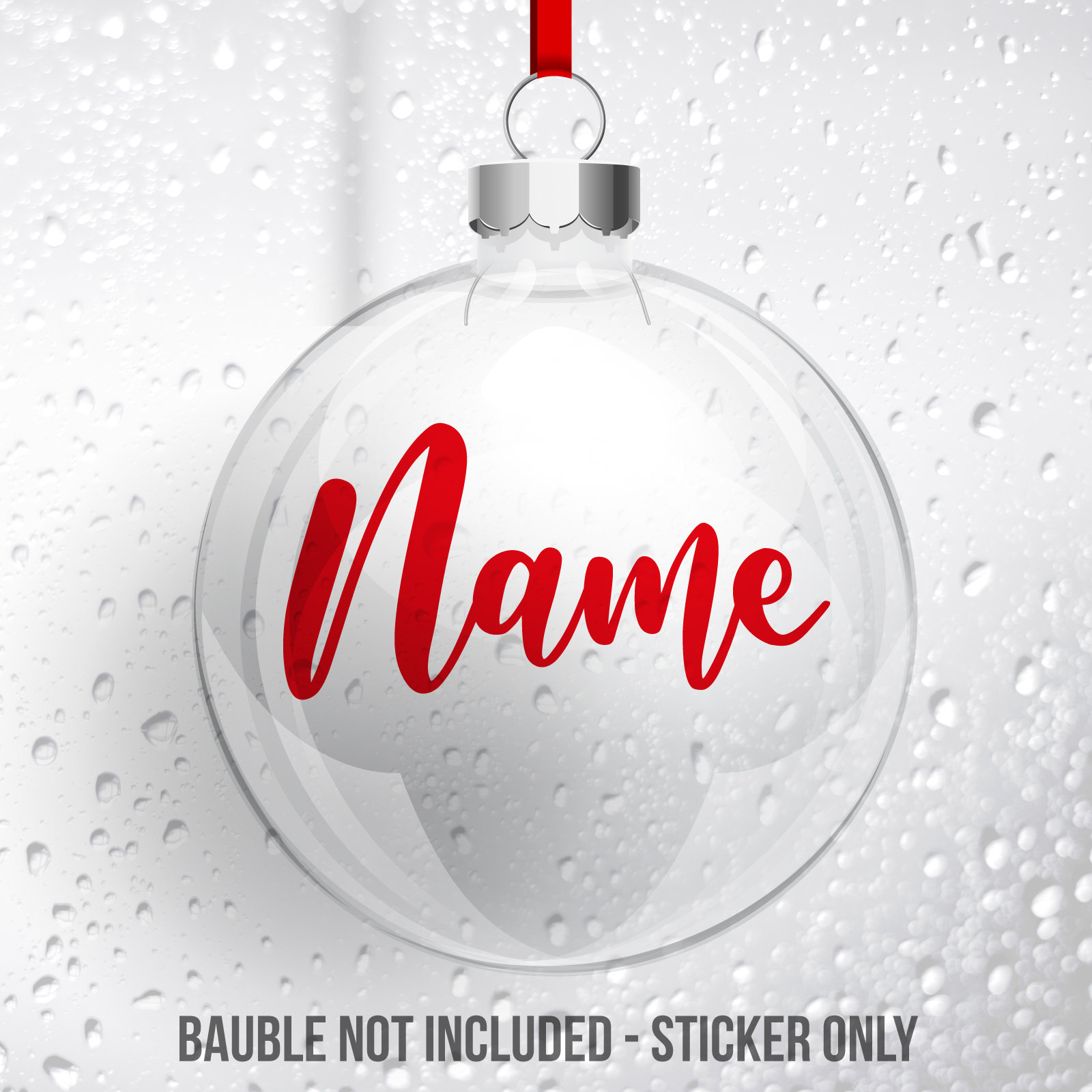 5/10 names Personalised Christmas Bauble Sticker Personalised Name Bauble 1 