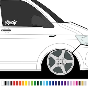 Custom Camper Van Name Decal: Personalized Vinyl Sticker