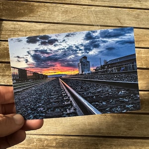 Tarjetas con notas escénicas / Fotografías hermosas / Arte de Montana / Fotografía de ferrocarriles / Fotografía del amanecer en formato 4x6