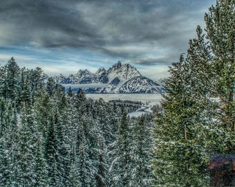 Snake River Overlook | Grand Teton Park | Winter Landscape Art | Landscape Photography | Wyoming Artwork