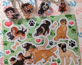 COD:MW 141 Puppy Phone Charms & Sticker Sheet