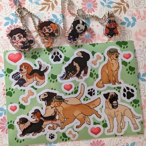 COD:MW 141 Puppy Phone Charms & Sticker Sheet