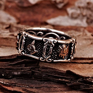 Mens Wedding Ring Wedding Band Mens Unique Mens Ring Vintage Rings For Men Jewelry Handmade Gift Men Silver Cool Ring Engraved Empire Signet