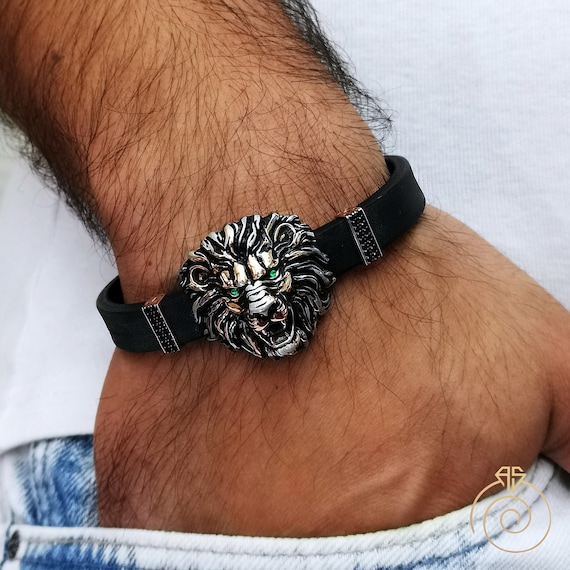 High Polish 925 Sterling Silver Bracelet With Lion Head at Rs 83/gram in  Jaipur
